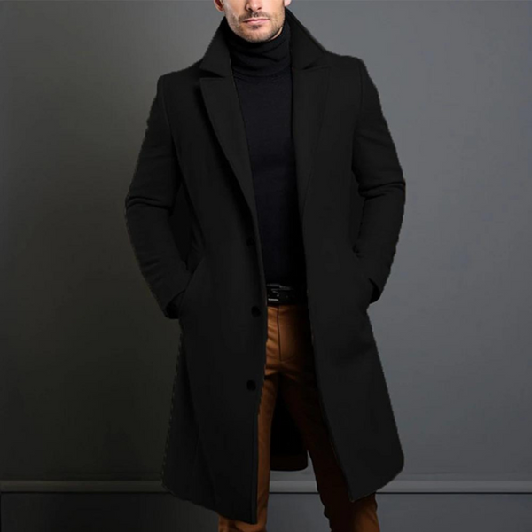 William Men's Wool Coat – Classic Fit with Warm Durable Fabric and Timeless Design