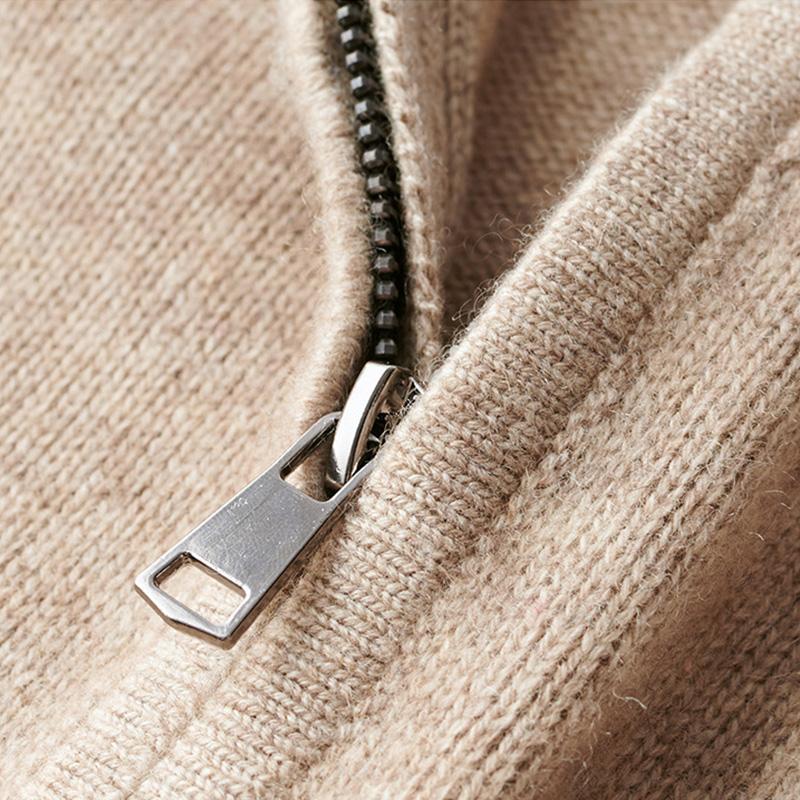 Noah Men's Zip Collar Sweater – Modern Breathable Durable Cotton Polyester
