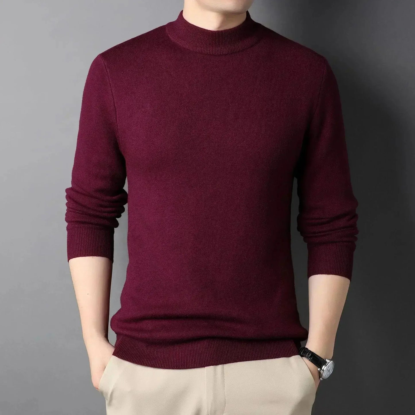 Keneth Men's Turtleneck Sweater – Elegant Warm Cashmere Wool Blend