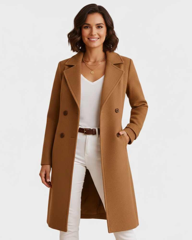 Abigail Women's Tailored Long Wool Coat
