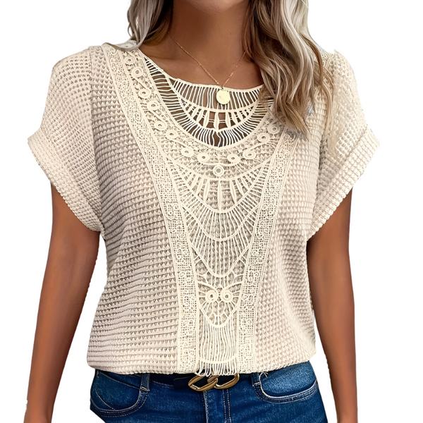Helene Women's Lace Fitted Top