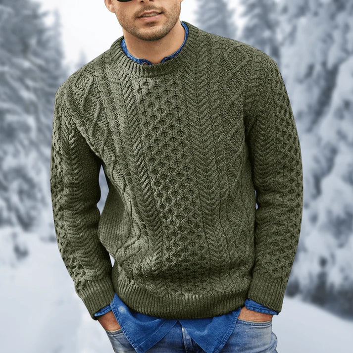 Othar Men's Cable Knit Sweater – Warm Elegant Winter Knitwear