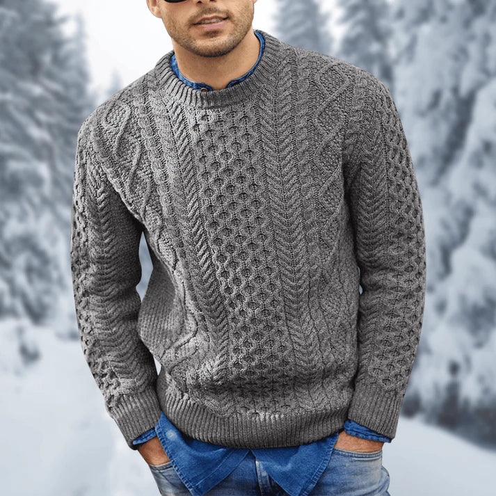Othar Men's Cable Knit Sweater – Warm Elegant Winter Knitwear