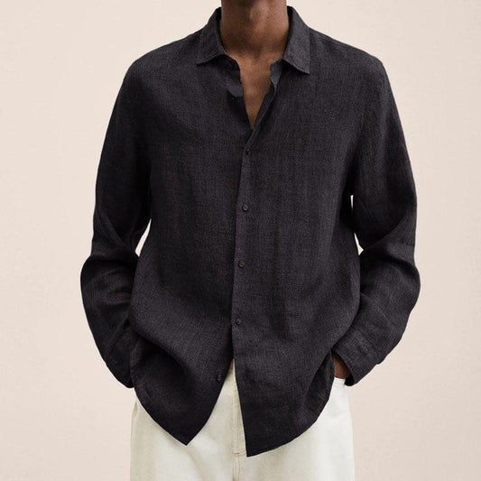 Giovanni Men's Linen Shirt – Breathable Long Sleeve with Classic Elegant Design
