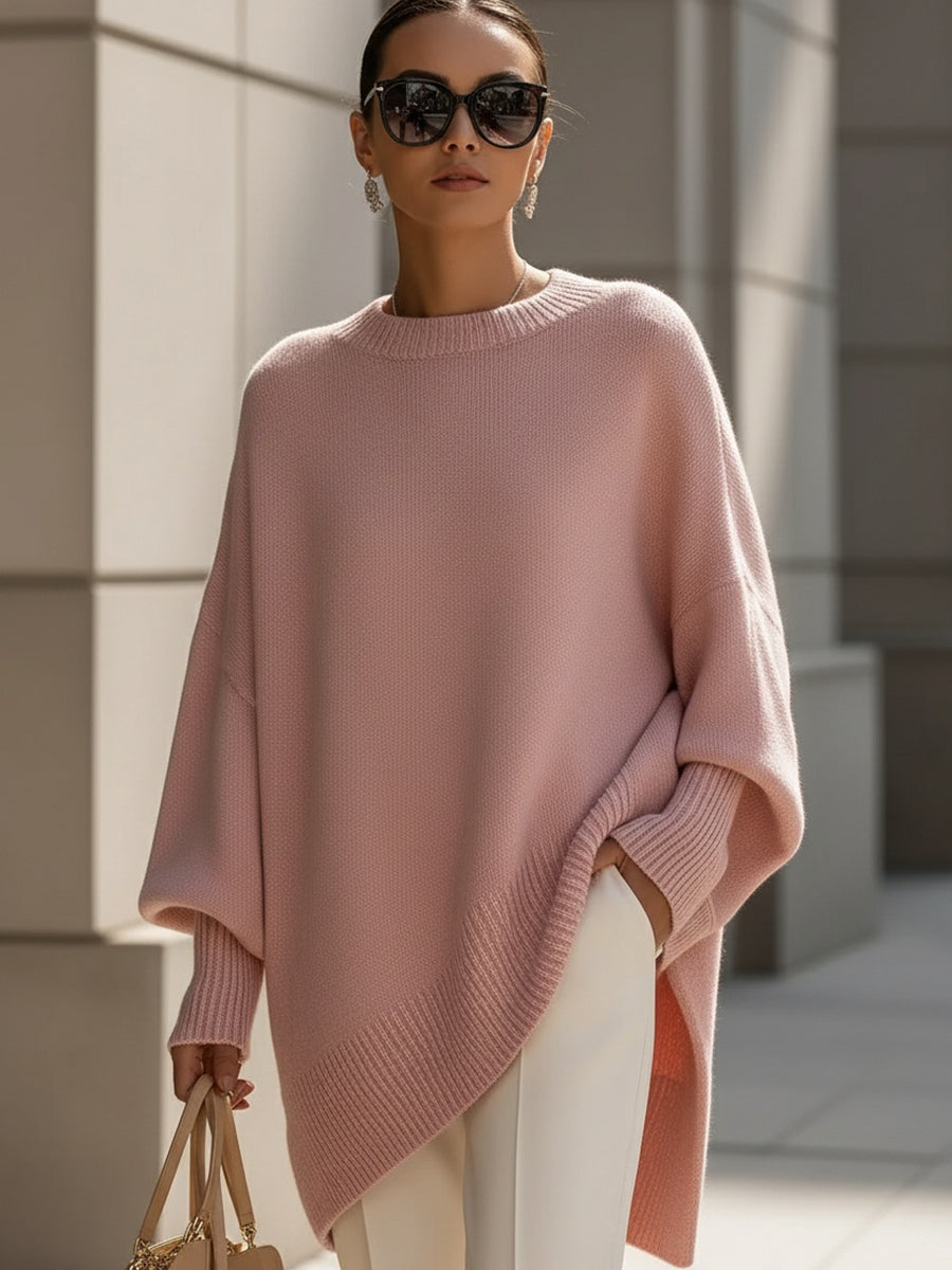 Women's Oversized Knit Sweater Top — Black