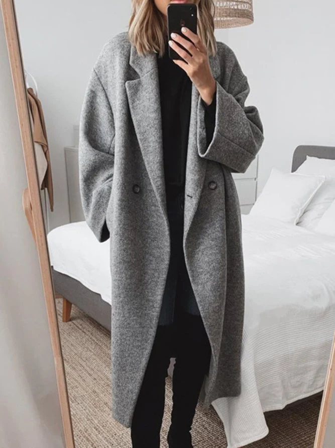 Celia Women's Oversized Wool Blend Long Coat
