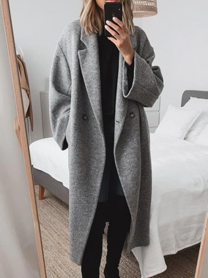Celia Women's Oversized Wool Blend Long Coat