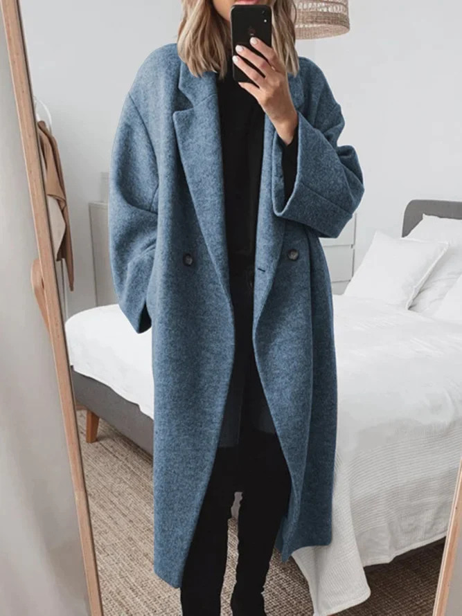 Celia Women's Oversized Wool Blend Long Coat
