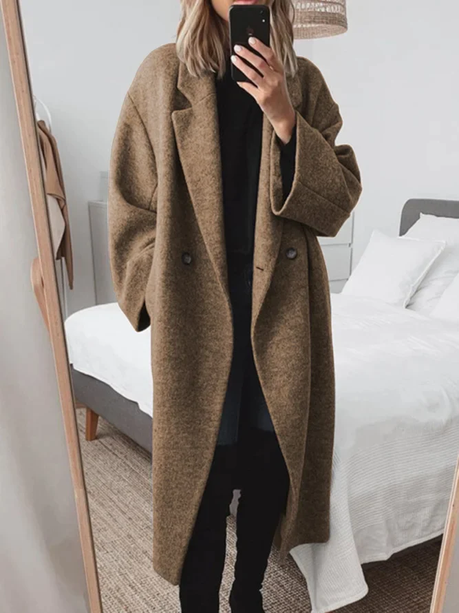 Celia Women's Oversized Wool Blend Long Coat