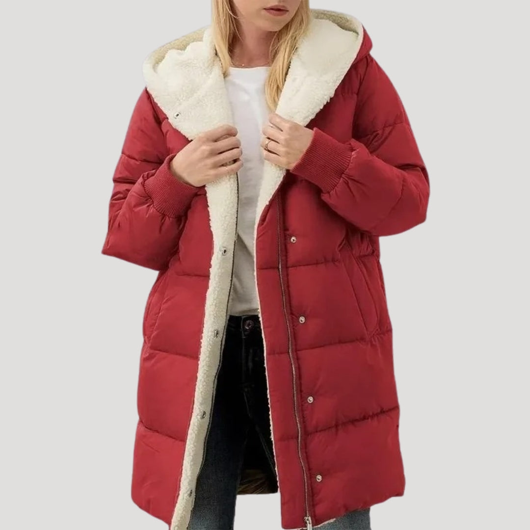 Women's Hooded Winter Puffer Jacket — Black
