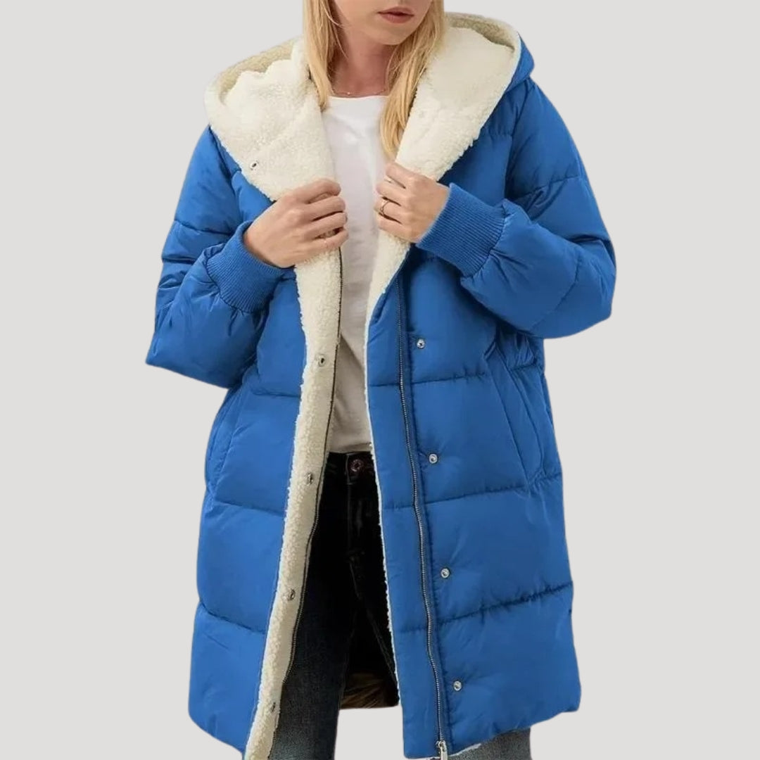 Women's Hooded Winter Puffer Jacket — Black