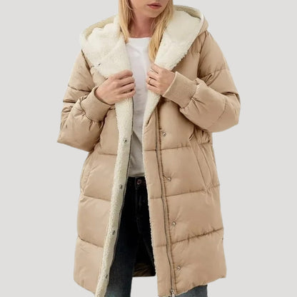 Women's Hooded Winter Puffer Jacket — Black