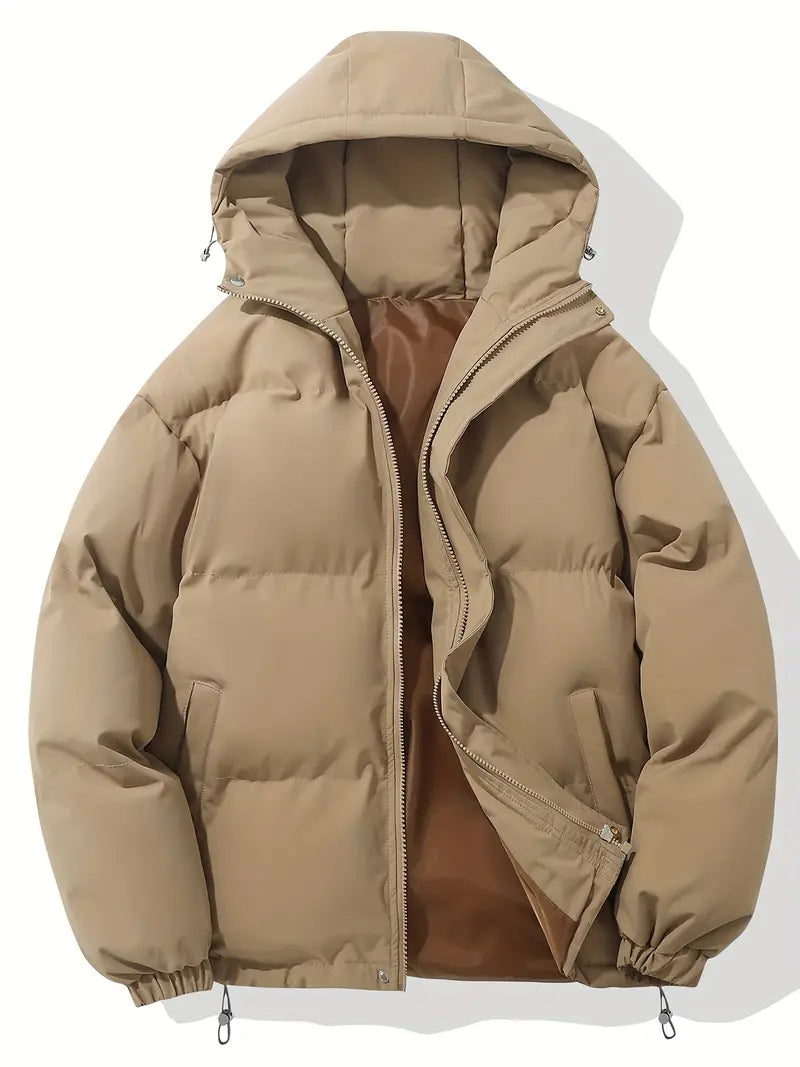 Women's Quilted Hooded Winter Coat — Purple