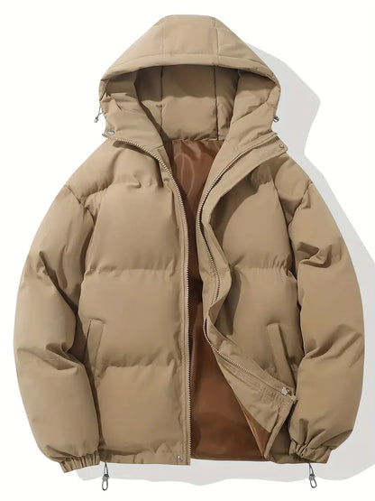 Women's Quilted Hooded Winter Coat — Purple