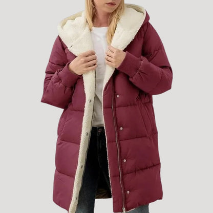 Women's Hooded Winter Puffer Jacket — Green