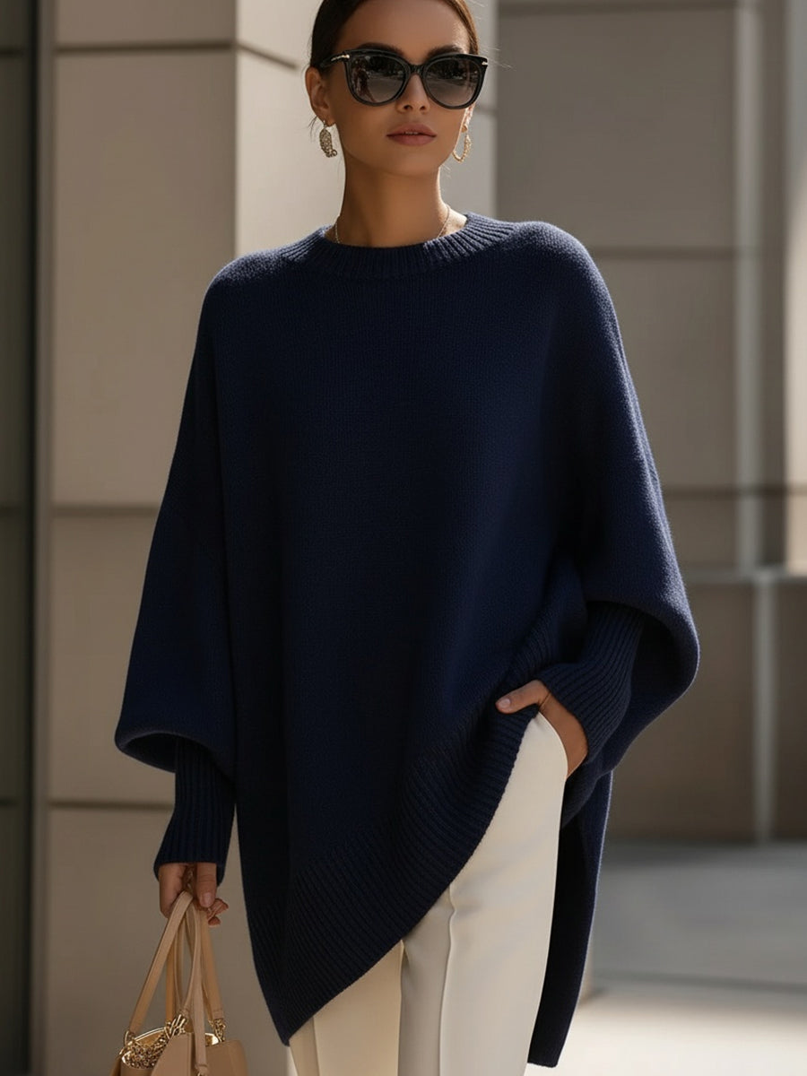 Women's Oversized Knit Sweater Top — Black