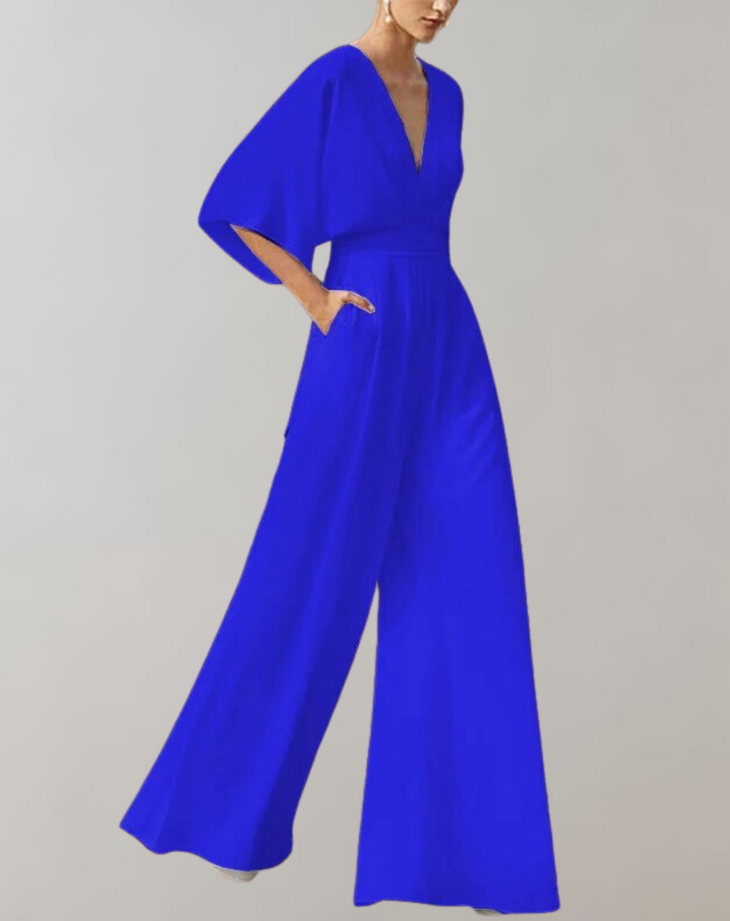 Suzette Women's Wide Leg V-Neck Jumpsuit