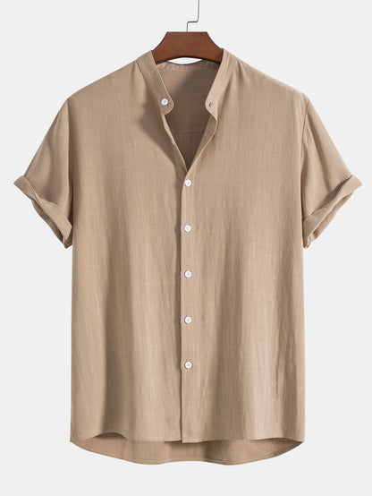 Richard Men's Summer Set – Breathable Linen-Look Shirt with Comfortable Pants