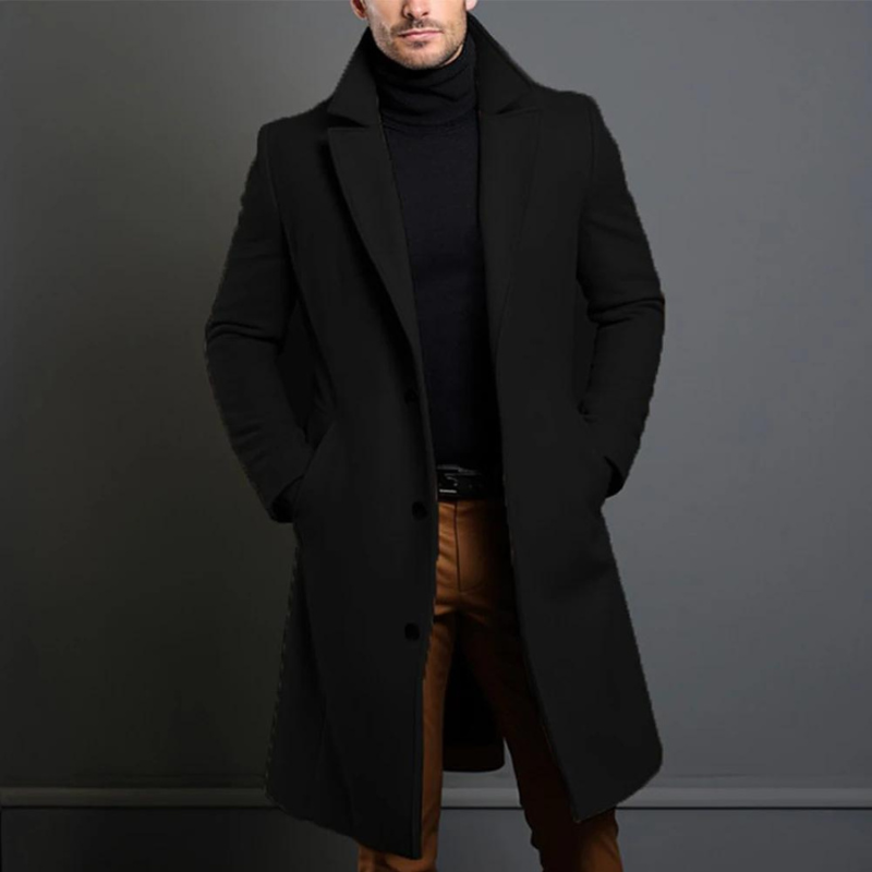 William Men's Wool Coat – Classic Fit with Warm Durable Fabric and Timeless Design