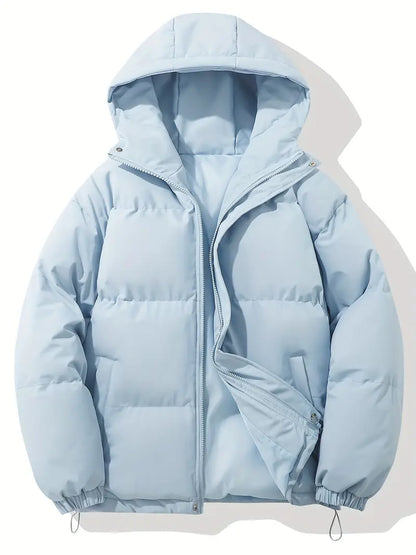 Women's Quilted Hooded Winter Coat — Black