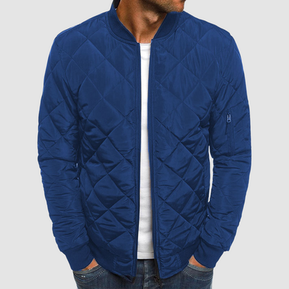 Benedict Quilted Jacket for Men – Lightweight with diamond pattern, zip closure and pockets