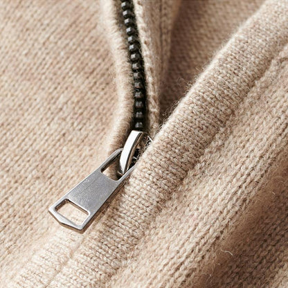 Noah Men's Zip Collar Sweater – Modern Breathable Durable Cotton Polyester