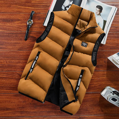 Clarence Men's Quilted Vest – Sleeveless Thermal Insulation with Zipper Closure