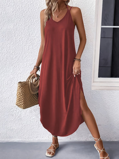 Harley Women's Cami Strap V-Neck Summer Dress