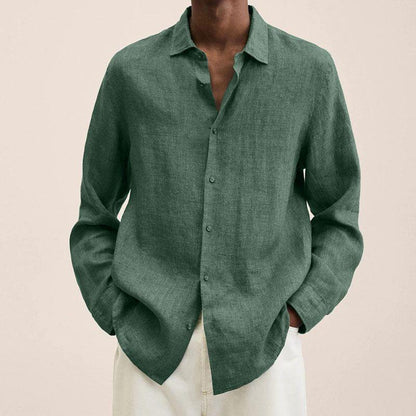 Giovanni Men's Linen Shirt – Breathable Long Sleeve with Classic Elegant Design
