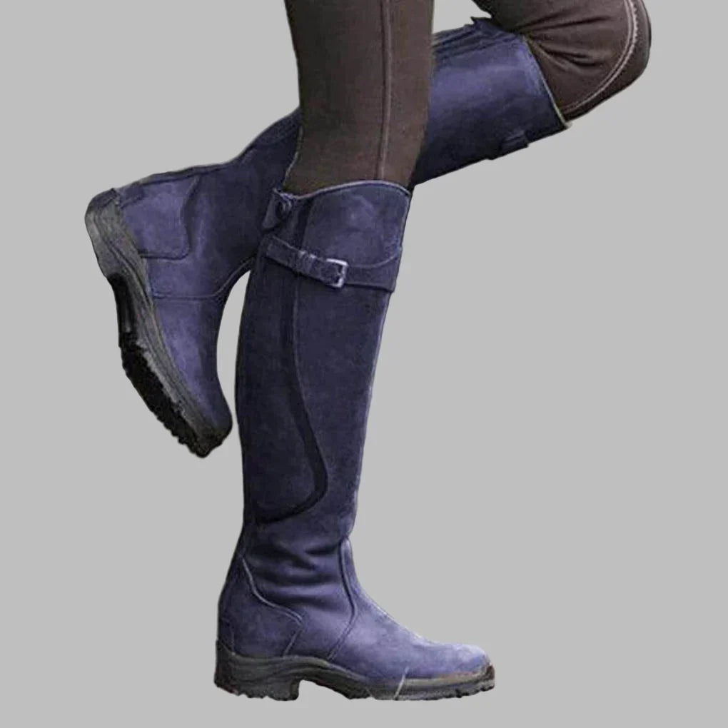 Women's Leather Riding Boots — Chocolate Brown
