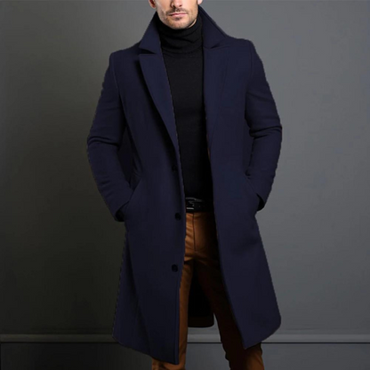 William Men's Wool Coat – Classic Fit with Warm Durable Fabric and Timeless Design