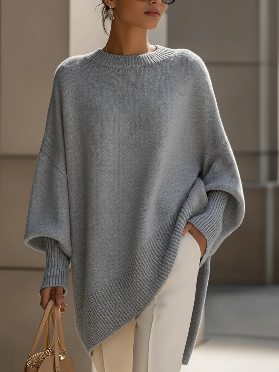 Women's Oversized Knit Sweater Top — Olive Green