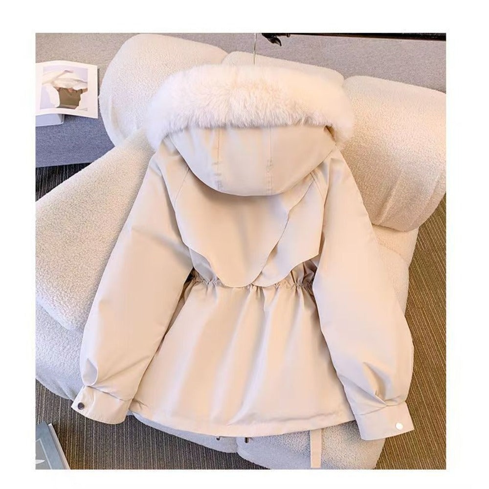Women's Hooded Winter Parka Coat — Brown