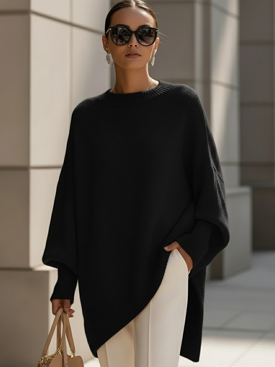 Women's Oversized Knit Sweater Top — Olive Green