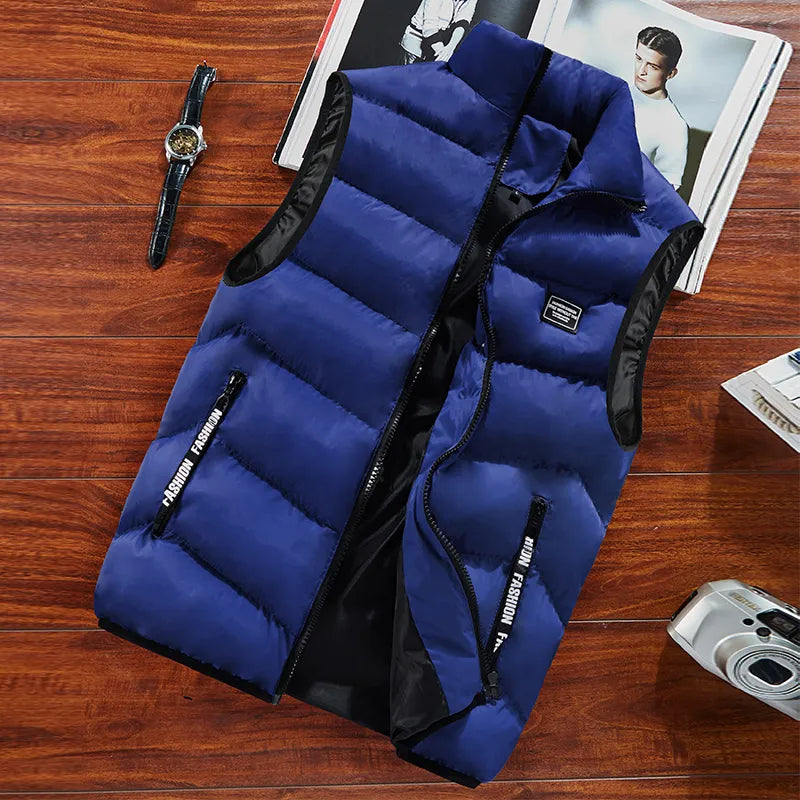 Clarence Men's Quilted Vest – Sleeveless Thermal Insulation with Zipper Closure