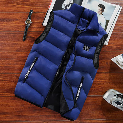 Clarence Men's Quilted Vest – Sleeveless Thermal Insulation with Zipper Closure