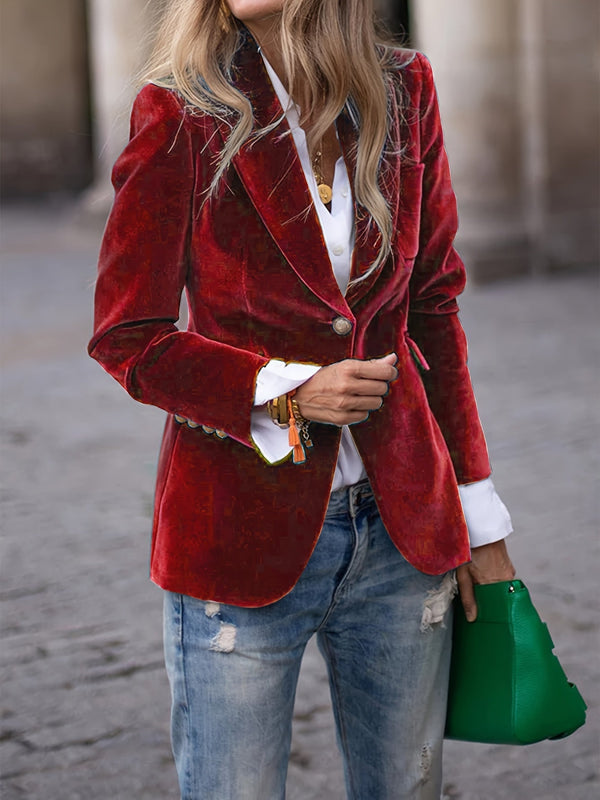 Women's Plaid Double-Breasted Belted Blazer Dress — Dark Green