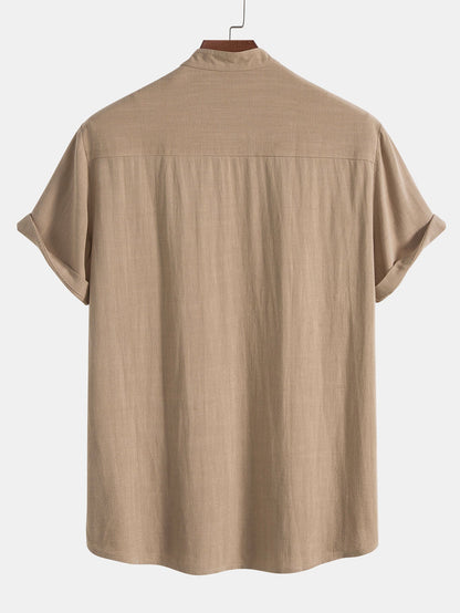 Richard Men's Summer Set – Breathable Linen-Look Shirt with Comfortable Pants