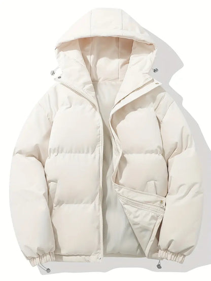Women's Quilted Hooded Winter Coat — Black