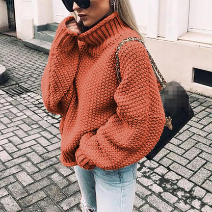 Women's Textured Knit Long Sleeve Sweater — Black