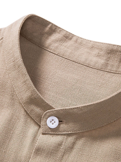 Richard Men's Summer Set – Breathable Linen-Look Shirt with Comfortable Pants