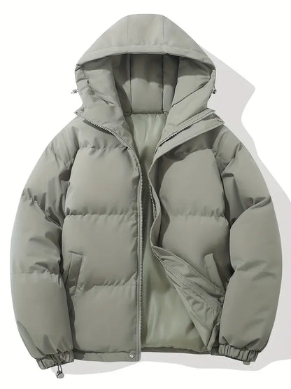 Women's Quilted Hooded Winter Coat — Black