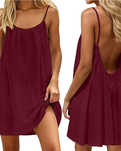 Tinka Women's Cotton Linen Loose Fit Dress