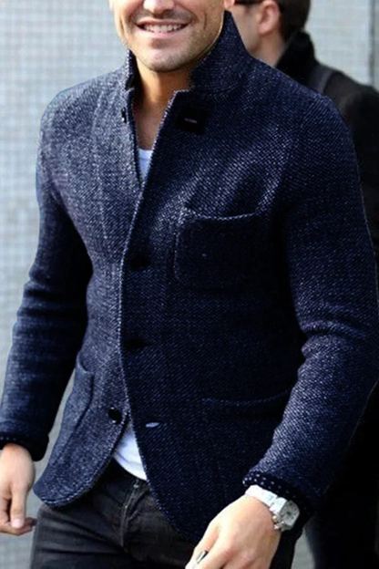 Rome Men's Wool Cardigan – Elegant Soft Knit in Retro Chic Style