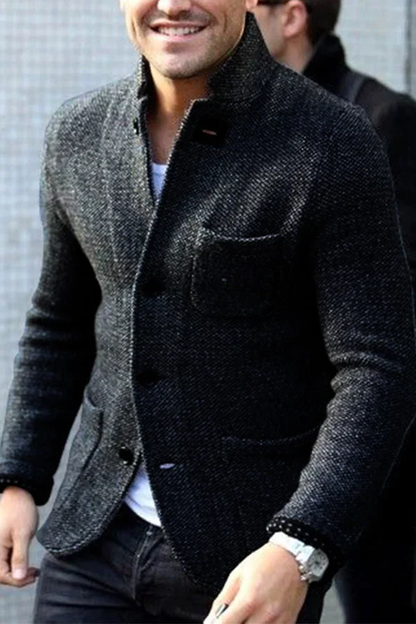 Rome Men's Wool Cardigan – Elegant Soft Knit in Retro Chic Style