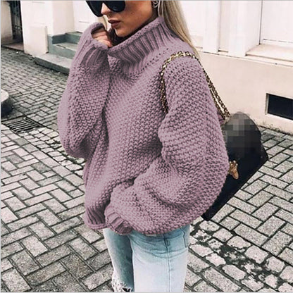 Women's Textured Knit Long Sleeve Sweater — Black