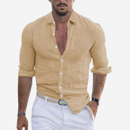 Rogelio Men's Spread Collar Shirt – Relaxed Fit for Summer
