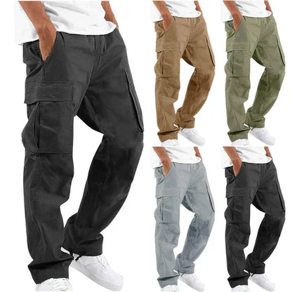 James Men's Cargo Pants – Robust Outdoor Design with Pockets and Elastic Waist