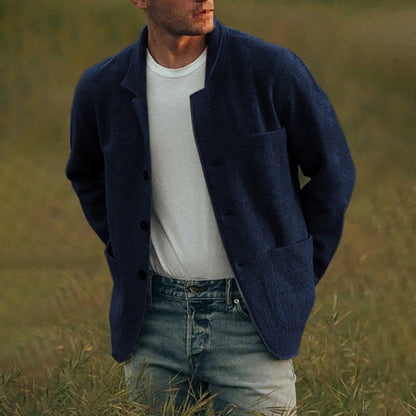 Dexter Casual Jacket for Men – Textured fabric with button closure and front pockets