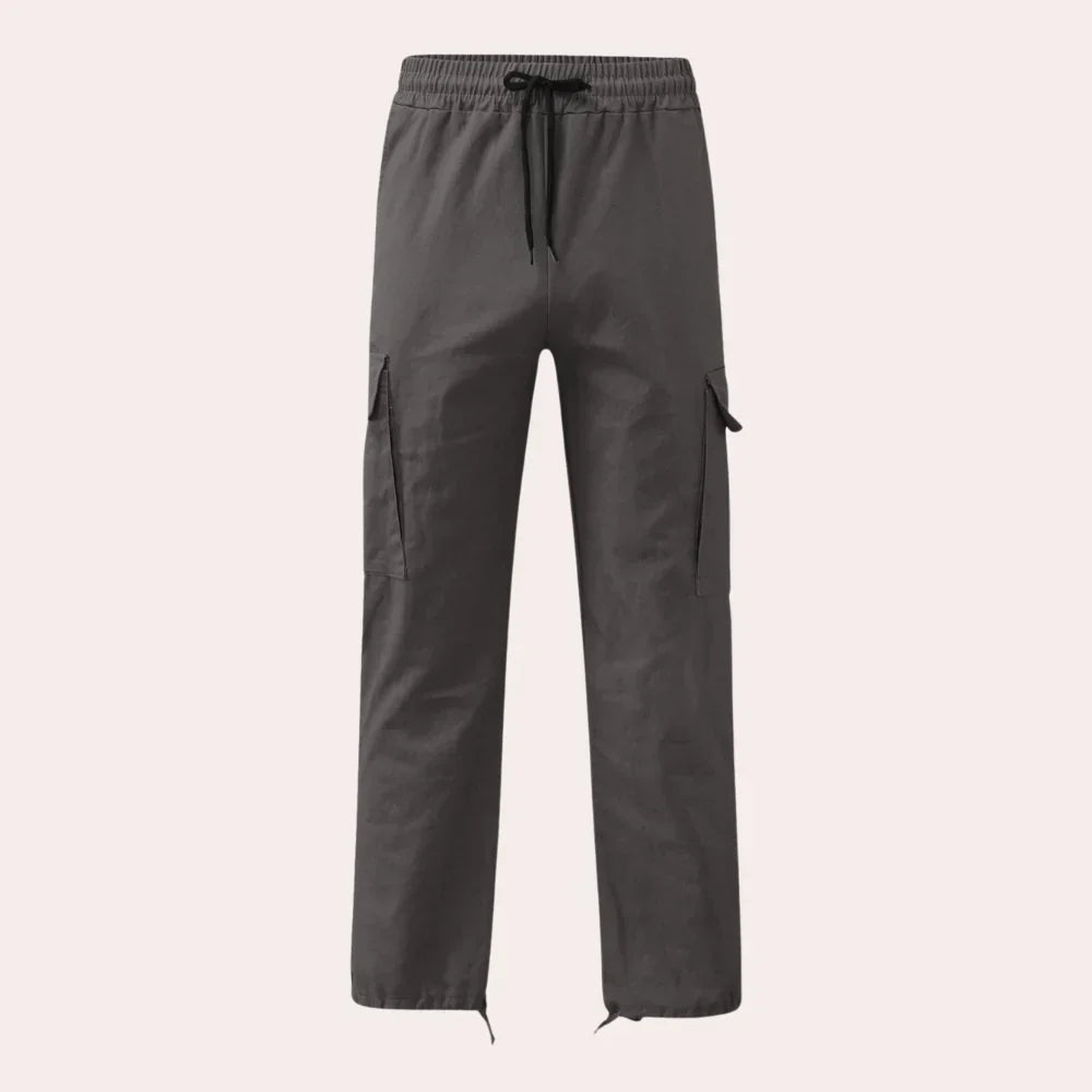 James Men's Cargo Pants – Robust Outdoor Design with Pockets and Elastic Waist